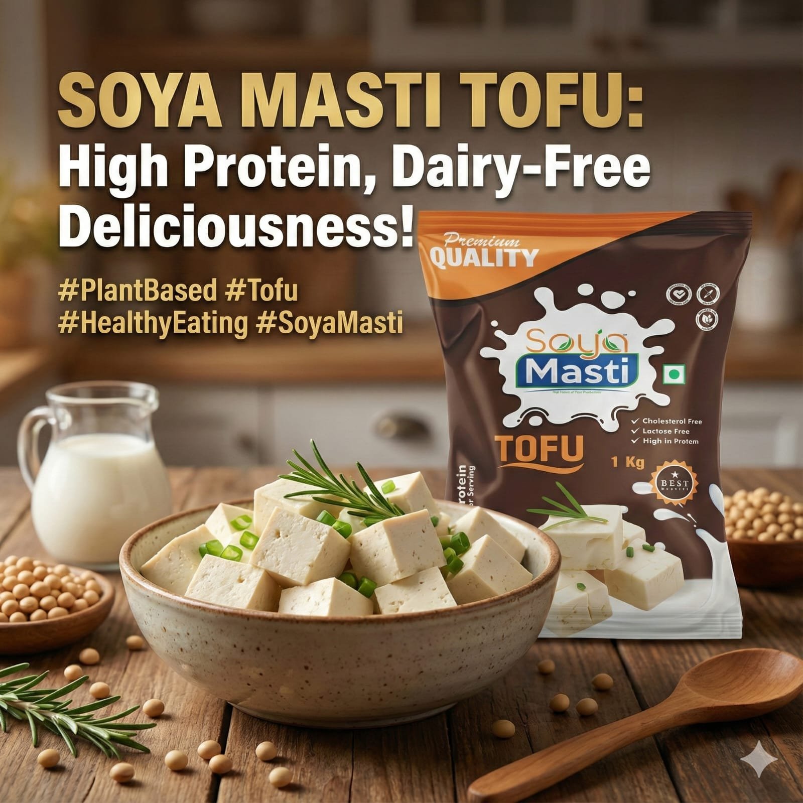 Soya Masti Premium Tofu - High Protein Plant-Based Food Product